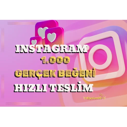  ⭐️ Instagram 1.000 Gerçek Beğeni ⭐️ Hızlı Teslim